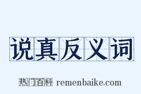 说真反义词是什么意思的图片